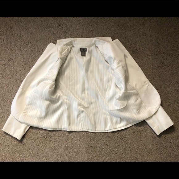 Kenar Blazer Size 10 Cotton White classic workwear casual chic blazer - Picture 6 of 7